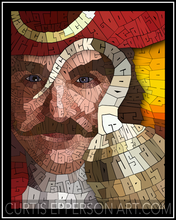 Load image into Gallery viewer, Captain Hook from &quot;Peter Pan&quot; - Word Mosaic Art Print
