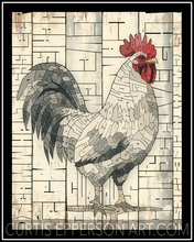 Load image into Gallery viewer, Farmhouse Chicken - Word Mosaic Art Print
