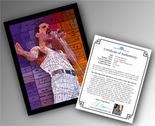 Load image into Gallery viewer, Freddie Mercury - Word Mosaic Art Print
