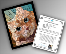 Load image into Gallery viewer, Orange Tabby Cat - Word Mosaic Art Print
