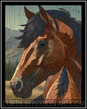 Load image into Gallery viewer, American Quarter Horse - Word Mosaic Art Print
