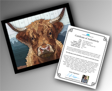 Load image into Gallery viewer, The Highland Cow - Word Mosaic Art Print
